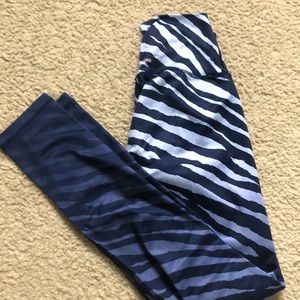 Blueish ombré zebra leggings